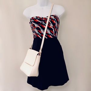 Anthropologie Navy Blue Print Sundress + Pockets!